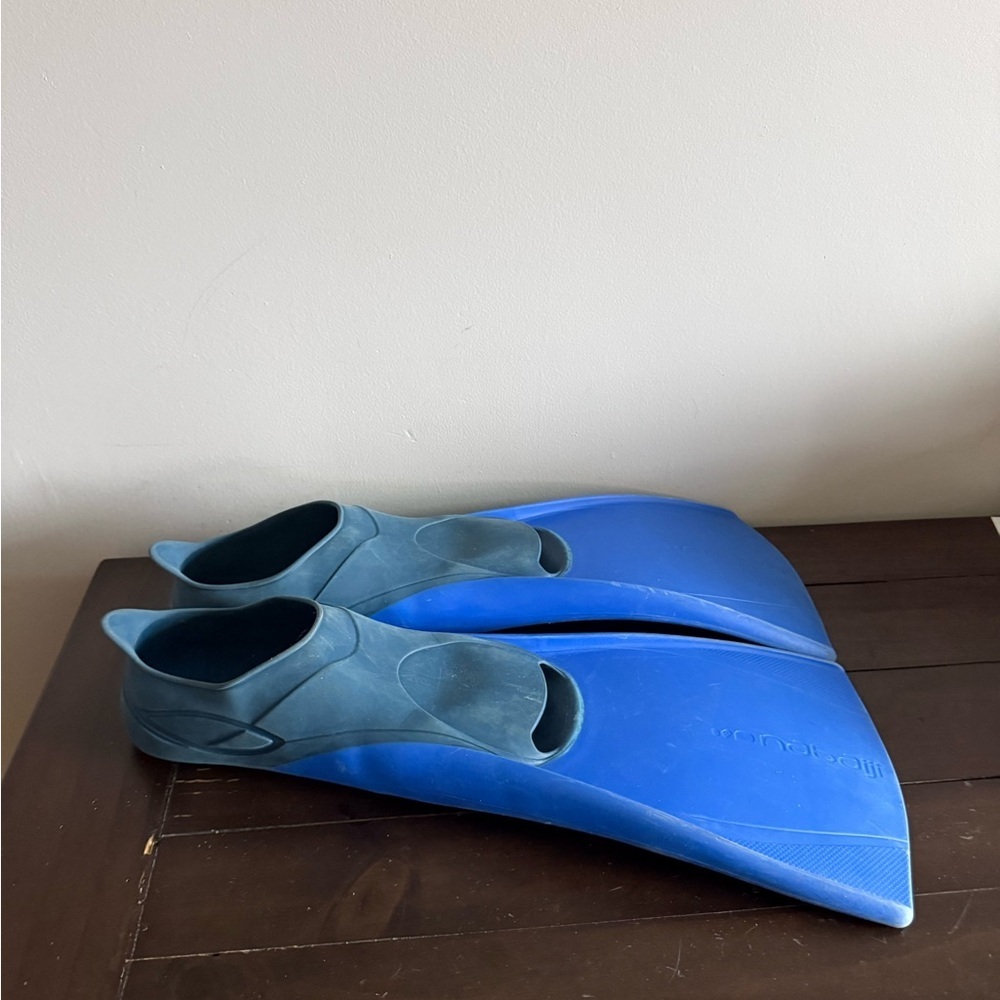 Nabaiji Decathlon Swim Fins Blue Snorkel Diving Flippers Size US 7–7.5 EU 40–41